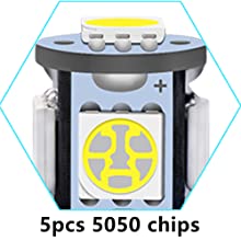 194 ampoules des véhicules à moteur de LED 6500K coincent T10 SMD 5050 ébrèche 5