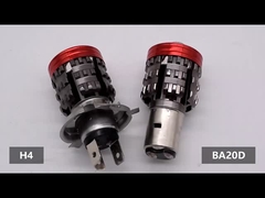 Vente en gros de phares de motos super lumineux H4 BA20D à faible/haute lumière d'un œil d'ange ou d'un œil de diable