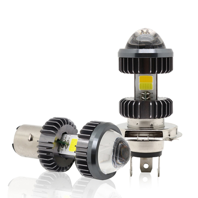 Couleur 20W Mini Fog Driving Lights Bulbs du projecteur H4 BA20D d'ampoule de phare menée par moto double