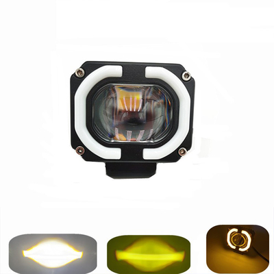 4x4 Offroad Lampes de travail à LED phares de brouillard Lumière de conduite 12-80V 4 pouces 30W Double couleur