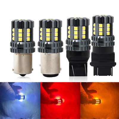 Lumières de virage de voiture LED blanche Auto 12V 24V 2835 45SMD 1156 1157 T25 3156 3157 T20 7440 7443 Canbus ampoules voiture LED