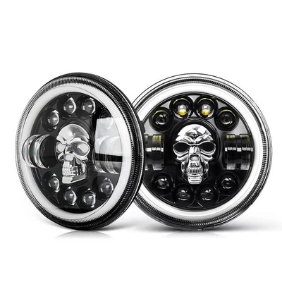 phares de la moto LED du rond 7Inch pour Harley Royal Enfield 12000lm