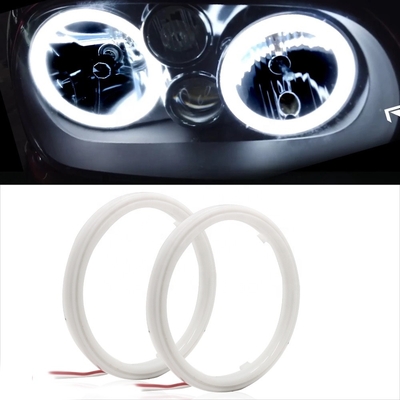 acheter L'épi léger de coton a mené la lampe BLEUE ROUGE 12-18V 60MM de brouillard d'Angel Eyes Car Headlight Aperture 70MM 80MM online manufacture