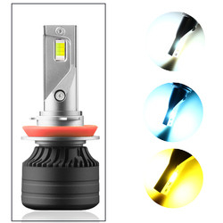 Lampe modifiée par A des véhicules à moteur du foglight 12-36V de phare de phares de la Trois-couleur LED de la lumière LED H11 de tête de voiture