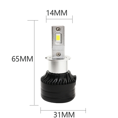 Système de produit d'ampoule de tête des phares H3 6500K 12-36V LED de voiture et la lampe de brouillard d'avant de 3000LM 30W