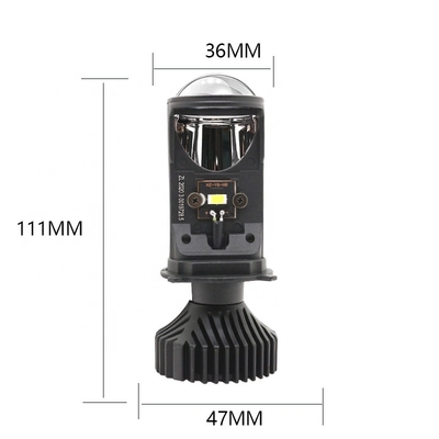 La lampe avant de brouillard de phare de voiture de phare de la moto LED des phares H4 YD6 6000K de voiture a modifié l'ampoule 12V de LED