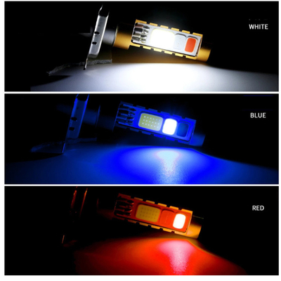3 rouge bleu blanc du phare H4 H6 80W P15D BA20D de l'ÉPI LED de couleurs