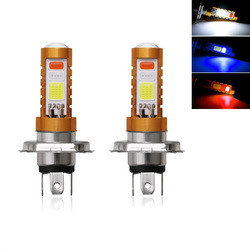 3 rouge bleu blanc du phare H4 H6 80W P15D BA20D de l'ÉPI LED de couleurs