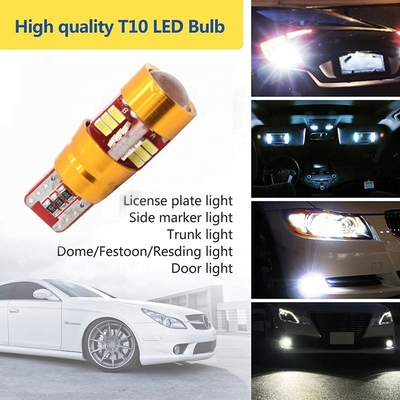 ampoules de la voiture 27SMD de 12V Canbus T10 3014 LED pour le dôme de camions lisant la lumière se garante de réservation