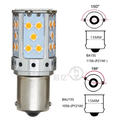 1156 3030 35SMD Canbus ont mené la lampe de clignotant de point culminant des ampoules 12V 10W 7440 T20