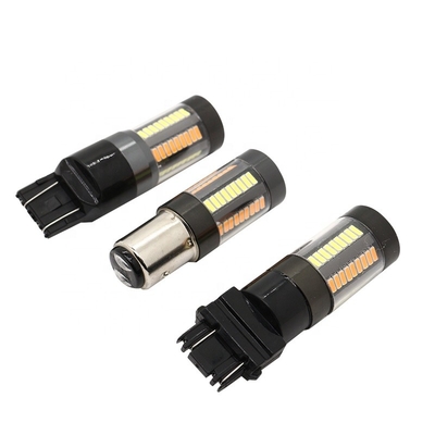 Signaux lumineux de clignotant de frein de LED 1157 3157 7443 4014 montagnes russes jaunes blanches de la double couleur 66SMD 12V