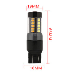 Signaux lumineux de clignotant de frein de LED 1157 3157 7443 4014 montagnes russes jaunes blanches de la double couleur 66SMD 12V