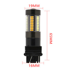 Signaux lumineux de clignotant de frein de LED 1157 3157 7443 4014 montagnes russes jaunes blanches de la double couleur 66SMD 12V