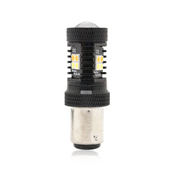 Signaux lumineux de clignotant jaunes blancs de frein des montagnes russes 12V LED de double couleur 1157 3157 7443 3030 16SMD