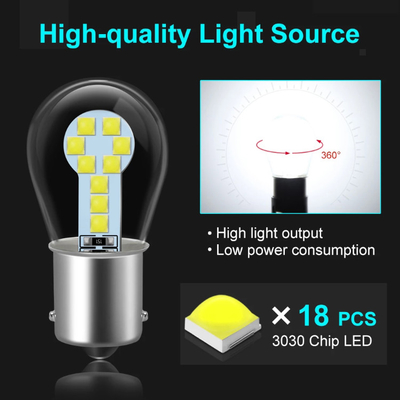 1156 signaux lumineux de clignotant de frein de BA15S LED 1157 BAY15D LED simples/double baïonnette de contact