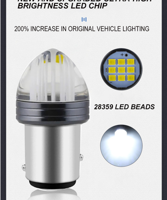 Signaux lumineux de clignotant de frein de la puissance élevée LED 1156 avec le feu de freinage d'ampoule mené de 2835 12V Canbus