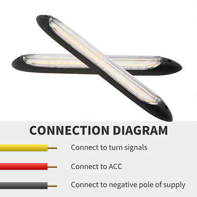 L'écoulement séquentiel courant de jour des lumières LED de véhicule imperméable universel balayent 2835 34.5CM