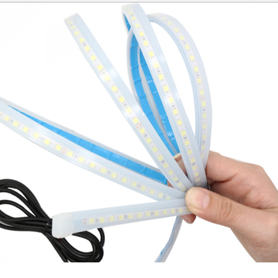 lumières imperméables flexibles DRL de guide d'écoulement de frein de clignotant de bande à tube en ruban du phare LED de voiture de 2pcs 12V
