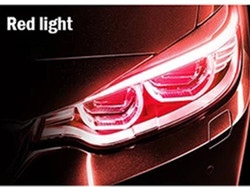 lumière 2pcs de guide d'écoulement de frein de bande à tube en ruban du phare LED de voiture de journée de 30cm 45cm 60cm