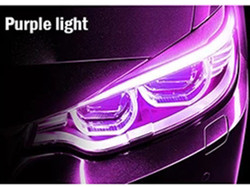 lumière 2pcs de guide d'écoulement de frein de bande à tube en ruban du phare LED de voiture de journée de 30cm 45cm 60cm