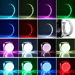 360 degrés RVB décorent les lumières ambiantes de voiture de RingLED que le diable observe des lumières de voiture