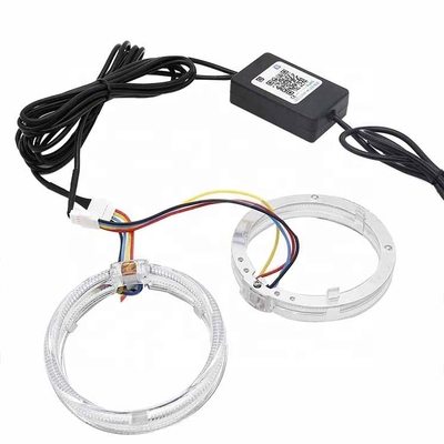 L'intérieur de voiture d'anneaux de halo de DRL RVB a mené les lumières ambiantes CCFL Angel Devil Eyes 80mm 95mm 105mm 110mm