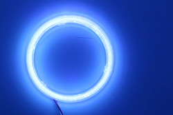 Lampe BLEUE ROUGE ambiante 12-18V de brouillard des lumières 100MM de voiture d'Angel Eyes LED d'épi