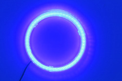 Lampe BLEUE ROUGE ambiante 12-18V de brouillard des lumières 100MM de voiture d'Angel Eyes LED d'épi