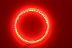 Lampe BLEUE ROUGE ambiante 12-18V de brouillard des lumières 100MM de voiture d'Angel Eyes LED d'épi