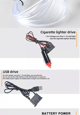 Ligne de lumière froide intérieure d'USB DIY de lumières de l'atmosphère d'EL de RVB de voiture décorative au néon de fil