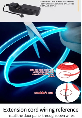 Ligne de lumière froide intérieure d'USB DIY de lumières de l'atmosphère d'EL de RVB de voiture décorative au néon de fil