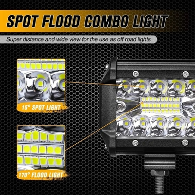 Lumières de conduite à LED en alliage d'aluminium 10-30V Barre lumineuse LED pour véhicule