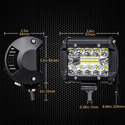 Lumières de conduite à LED en alliage d'aluminium 10-30V Barre lumineuse LED pour véhicule