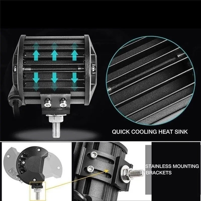 Lumières de conduite à LED en alliage d'aluminium 10-30V Barre lumineuse LED pour véhicule