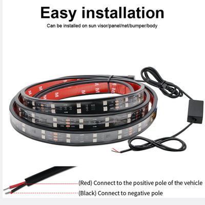 24V 5050 SMD 5A 2.4m Lumières de l'atmosphère intérieure de voiture avec télécommande pour camionnette