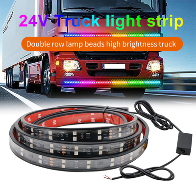 24V 5050 SMD 5A 2.4m Lumières de l'atmosphère intérieure de voiture avec télécommande pour camionnette