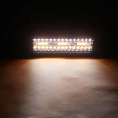 9 pouces 180W double rangée LED Light Bar Blanc / Ambre Pour les voitures tout-terrain