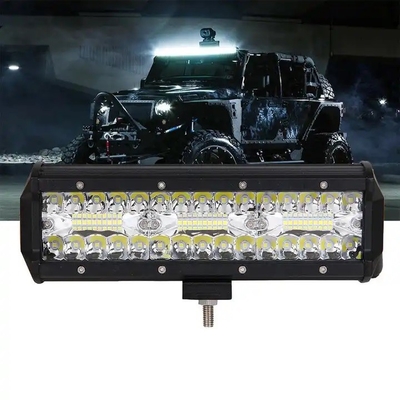 9 pouces 180W double rangée LED Light Bar Blanc / Ambre Pour les voitures tout-terrain