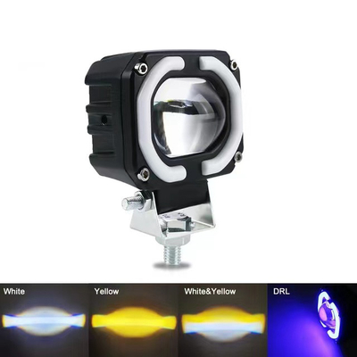 4x4 Offroad Lampes de travail à LED phares de brouillard Lumière de conduite 12-80V 4 pouces 30W Double couleur
