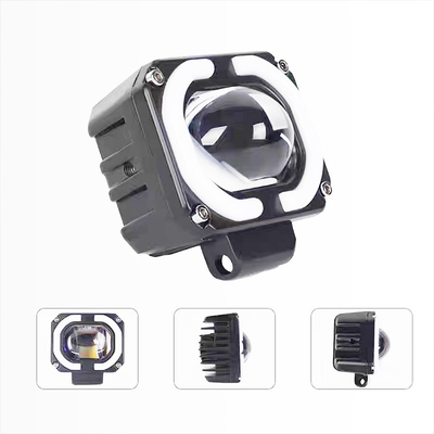 4x4 Offroad Lampes de travail à LED phares de brouillard Lumière de conduite 12-80V 4 pouces 30W Double couleur