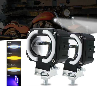4x4 Offroad Lampes de travail à LED phares de brouillard Lumière de conduite 12-80V 4 pouces 30W Double couleur