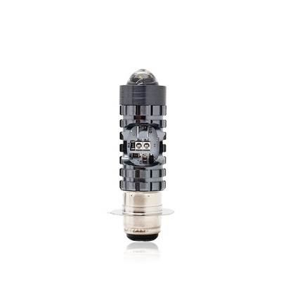 Mini-luminaire de conduite DRL Motorcycle LED phare ampoule H4 H6 BA20D P15D Auto Car Fisheye Projecteur Lentille double couleur