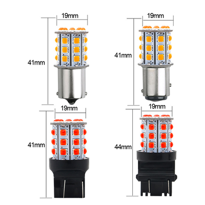 Longue durée des signaux de virage LED blancs pour les voitures 12V corps en alliage d'aluminium blanc jaune rouge 3030 33SMD