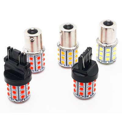 Longue durée des signaux de virage LED blancs pour les voitures 12V corps en alliage d'aluminium blanc jaune rouge 3030 33SMD
