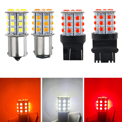 Longue durée des signaux de virage LED blancs pour les voitures 12V corps en alliage d'aluminium blanc jaune rouge 3030 33SMD