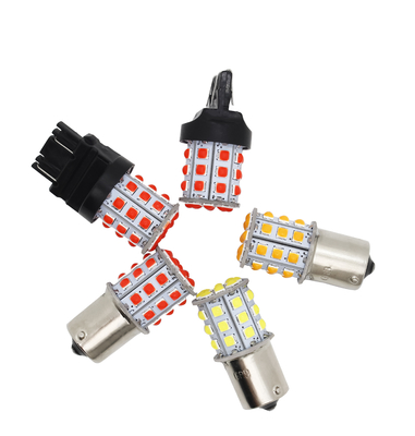 Longue durée des signaux de virage LED blancs pour les voitures 12V corps en alliage d'aluminium blanc jaune rouge 3030 33SMD