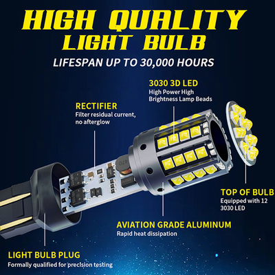 Lumière rétro-éclairante LED en alliage d'aluminium blanc