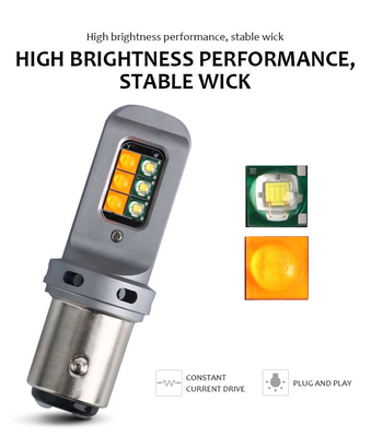 Lumières à LED de freinage et de virage de 5 W à longue durée de vie avec 1156 ampoules LED universelles 12 smd 1156 P21W BA15S PY21W 3157 7443 Canbus