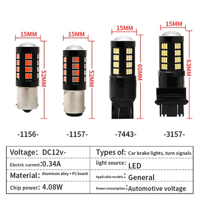 1157 1156 4014 66 SMD LED lumière de freinage Les voitures en marche arrière intérieur ampoules LED Auto Canbus