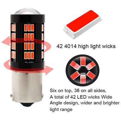 1157 1156 4014 66 SMD LED lumière de freinage Les voitures en marche arrière intérieur ampoules LED Auto Canbus